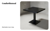 Circular Table and 2-Chair Set Sturdy Construction Cafe Seating Modern Design Space-Saving for Restaurant Owners, Coffee Shop