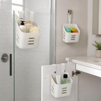 Wall-Mounted Plastic Storage Basket for Kitchen & Bathroom, Hanging Organizer