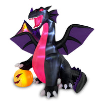 Inflatable Dragon with Pumpkin Giant Inflatable Dragon Spooky Halloween Decoration for Yard