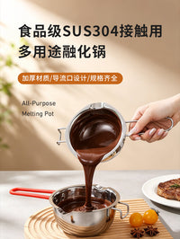 304 Stainless Steel Chocolate Melting Pot with Double Boiler