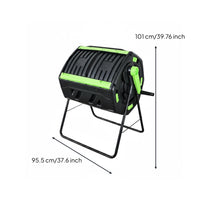 200 L Rotating Compost Tumbler Large Capacity Outdoor Storage Air Vents for Yard