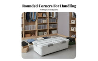 Rolling Storage Bin Large Capacity Rolling Storage Container Wheeled Design