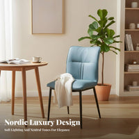 Upholstered Side Chair Ergonomic Design Dining Room Furniture Easy Assembly