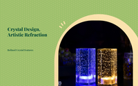 Dimmable crystal LED lamp, portable.