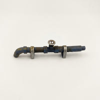 1:64 Scale Water Pipe Model Hand-Painted Miniature Pipe with Valve 3D-Printed Scene Prop Weathered for Modelers, Dioramas, Architectural Models, Street Scenes