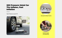 Portable Air Compressor, Digital Tire Inflator, Car Accessory