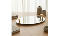 Mirrored Tray Stainless Steel Tray Mirror Polished Metal Platter for Home Stylists