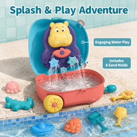 7PCS Bathtub Toys for 0-3 Years, Kids Bath Set with Storage Bag, Educational Learning Water Play Sand Play Toys