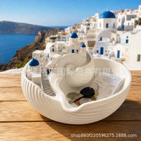 跨境Greek Island Organizer for Keys圣托里尼收纳钥匙首饰托盘