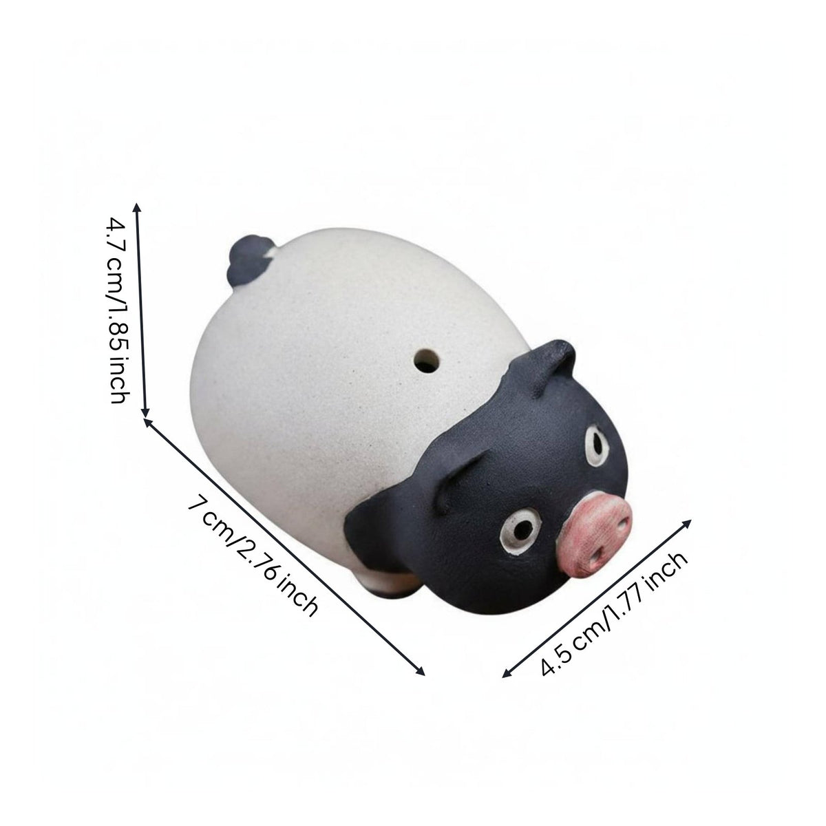 Zisha Clay Tea Pet Handmade Tea Tray Pig Figurine for Office Desk