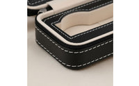 Multi-Compartment Watch Storage Box Safeguarding Divider Portable Watch Organizer Zippered Accessory Box Soft Suede Lining