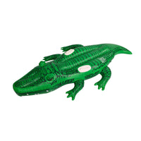 Realistic Inflatable Crocodile Pool Lounger Friendly Inflatable Crocodile with Handles Heavy-Duty Pool Toy with Handles Safe for Lake
