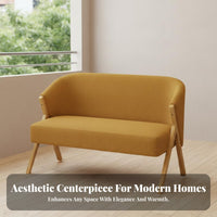 3 Pieces Two Armchairs and a Side Table Nordic Design Conversation Set Space-Saving Thick Cushions for Apartment Dwellers