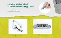 Synthetic alloy opening wheel, Sliding Door Pulley, Replacement, High load capacity, effortless sliding, noise reduction
