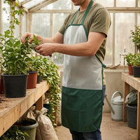 Mesh Apron Oxford Cloth Full-Length Apron Buckled Neck Strap for Dust Protection