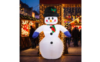 Christmas Inflatable Snowman Freestanding Snowman with Top Hat Decoration Puncture-Resistant Easy to Use for Yard, Storefront