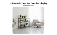 Multi-Tier Rolling Plant Stand Adjustable Shelves Multi-Level Plant Stand sturdy Duty Weather-Resistant for Sunroom, Living Room