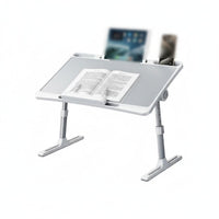 Adjustable Tilting Bed Table Built-in Page Holder Adjustable Computer Table