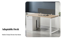 Modern Design Desk and Chair Combo Complete Set Office Furniture Space-Saving Computer Table Built-in Storage for Professionals, Remote Workers, Students, Study Room, Dormitory, Bedroom
