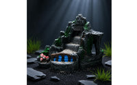 Aquarium Waterfall Ornament Easy to Clean Resin Waterfall Decoration Sturdy Base