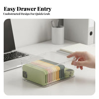 Transparent Multicompartment Storage Box transparent Design Desktop Accessory
