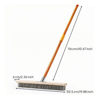 Long Handle Floor Brush Metal Connector Rectangular Floor Brush Straight Head