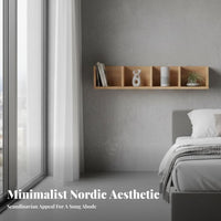 Modular Grid Shelf Space-Saving Bookshelf Versatile Use for Students, Homeowners