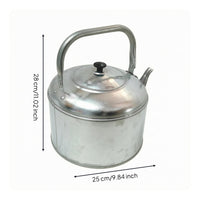 Galvanized Iron Kettle Black Knob Iron Water Kettle Silver for Burner