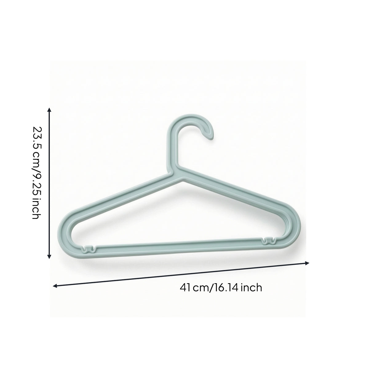 5 Pieces Hanger with Notches Compact Plastic Hanger Plastic Clothes Hangers Lightweight Sturdy for Closet, Wardrobe
