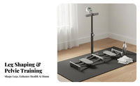 Body Toning Inner Thigh Workout Machine Low Effect Exercise Inner Thigh Exerciser Fluid Gliding Rails Leg Adduction Machine Anti-Skid Pedals for New Mothers, Fitness Enthusiasts, Beginners, Indoor, Living Room, Gym