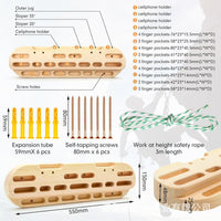 Wooden Climbing Fingerboard for Strength Training
