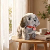 Walking Toy Dog with Bell Moving Electronic Dog Toy Interactive Stuffed Puppy Animated Stuffed Animal Barking for Children
