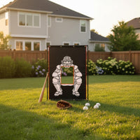 Baseball Strike Zone Target with Elastic Cords Ajustable Pitching Target Cloth Heavy-Duty Netting for Training Camp