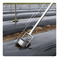 Mulch Film Hole Puncher Labor-Saving Planting Tool Adjustable Length for Farmers