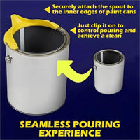 Paint Can Spout and Multi-Purpose Pouring Accessory with Brush Holder, Yellow