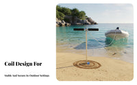 Stainless Steel Beach Anchor Helical Sand Anchor Kayak Ground Rod Rustproof Watercraft Anchoring Device