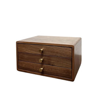 Multifunctional Walnut Wood Watch Box with Transparent Display