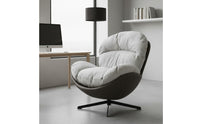 Swivel Egg Chair Soft Cushion Retro Swivel Armchair Ergonomic Design for Study
