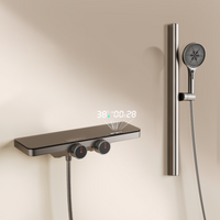 Brass shower faucet, temp control.