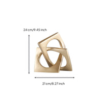Geometric Sculpture Metal Abstract Sculpture Modern for Living Room, Entryway