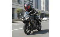 Carbon-Fiber-Style Full Face Motorcycle Helmet Aerodynamic Motorcycle Helmet with Bluetooth Headset Noise Reduction DOT Approved for Motorcyclists, Commuters, Touring