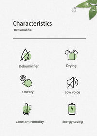 Chenjun Mini Dehumidifier for Home, Dorm, Bathroom, 42W, 220V, 10-20 sqm, 1.0-2.5L Tank, UK Plug