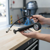 Pressure Test Kit Double-rangeScale Outboard Gearbox Leak Tester Kit Hand-Operated for Boat Mechanics