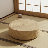Zafu Meditation Cushion Easy to Place Round Rope Cushion Natural Cotton Cover