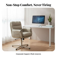 Armless Rolling Task Chair Padded pad Desk Seat Ergonomic Design 360-Degree rotate for Students, Adults, Study Room, Bedroom