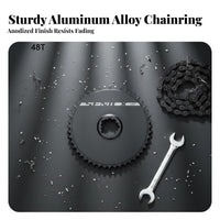 Narrow Wide Chainring CNC Machined Narrow Wide Bike Chainring Direct Mount Chainwheel Aluminum Alloy Folding Bike Crankset Disc