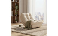 Reclining Function Single Recliner Sofa Sturdy Frame Single Recliner Rocker Skin-Friendly Material Upholstered Rocking Lounger Compact Size for Balcony