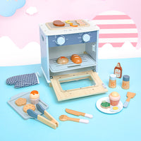 Wooden Pretend Play Kitchen Stove with Oven for Kids, Educational Toy