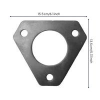 Triangular Flange Metal Flange Plate Tube Connector Plate Heavy-Duty for DIY Builders, Playground, Outdoor Gym
