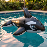 Inflatable Whale Seat Inflatable Giant Inflatable Whale Heavy-Duty Pool Seat with Handle Stable for Beach